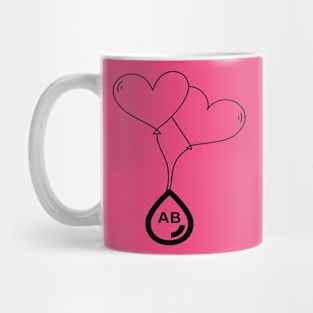 Heart with Blood Group AB Mug